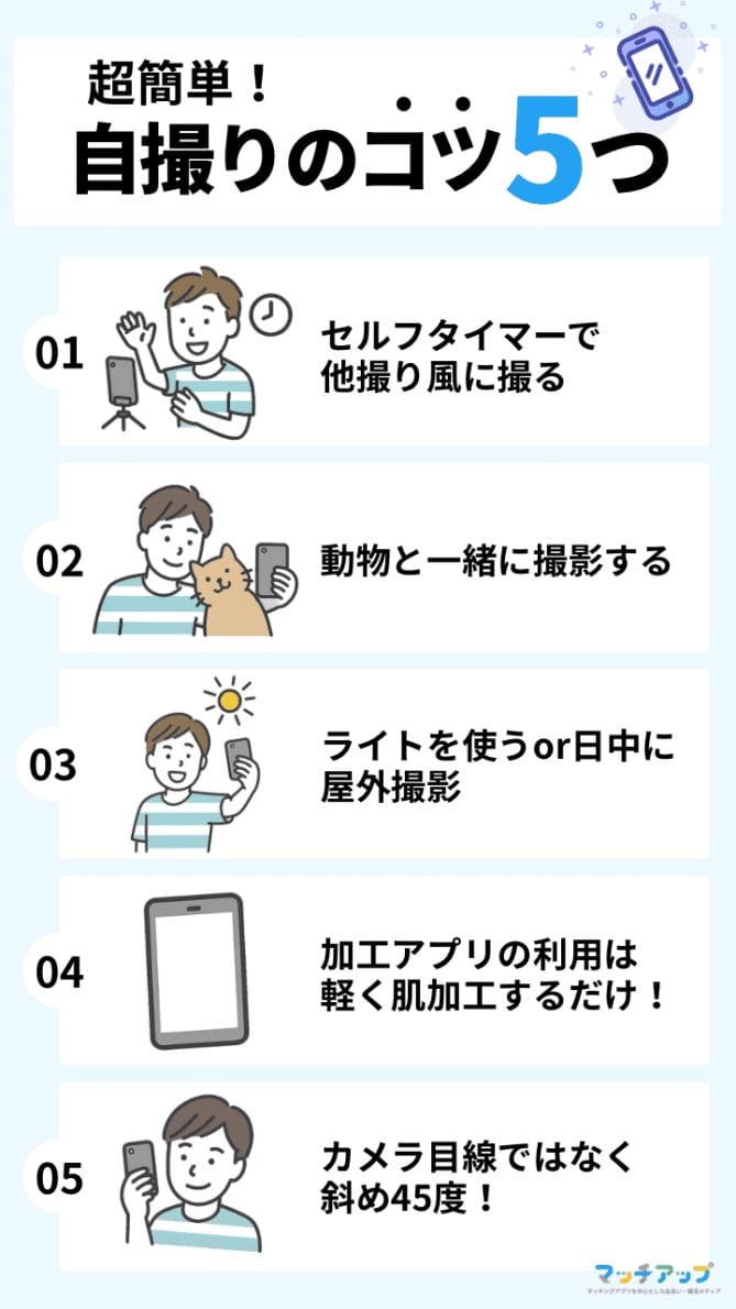 超簡単！自撮りのコツ5つ！男性におすすめ自撮りアプリも紹介